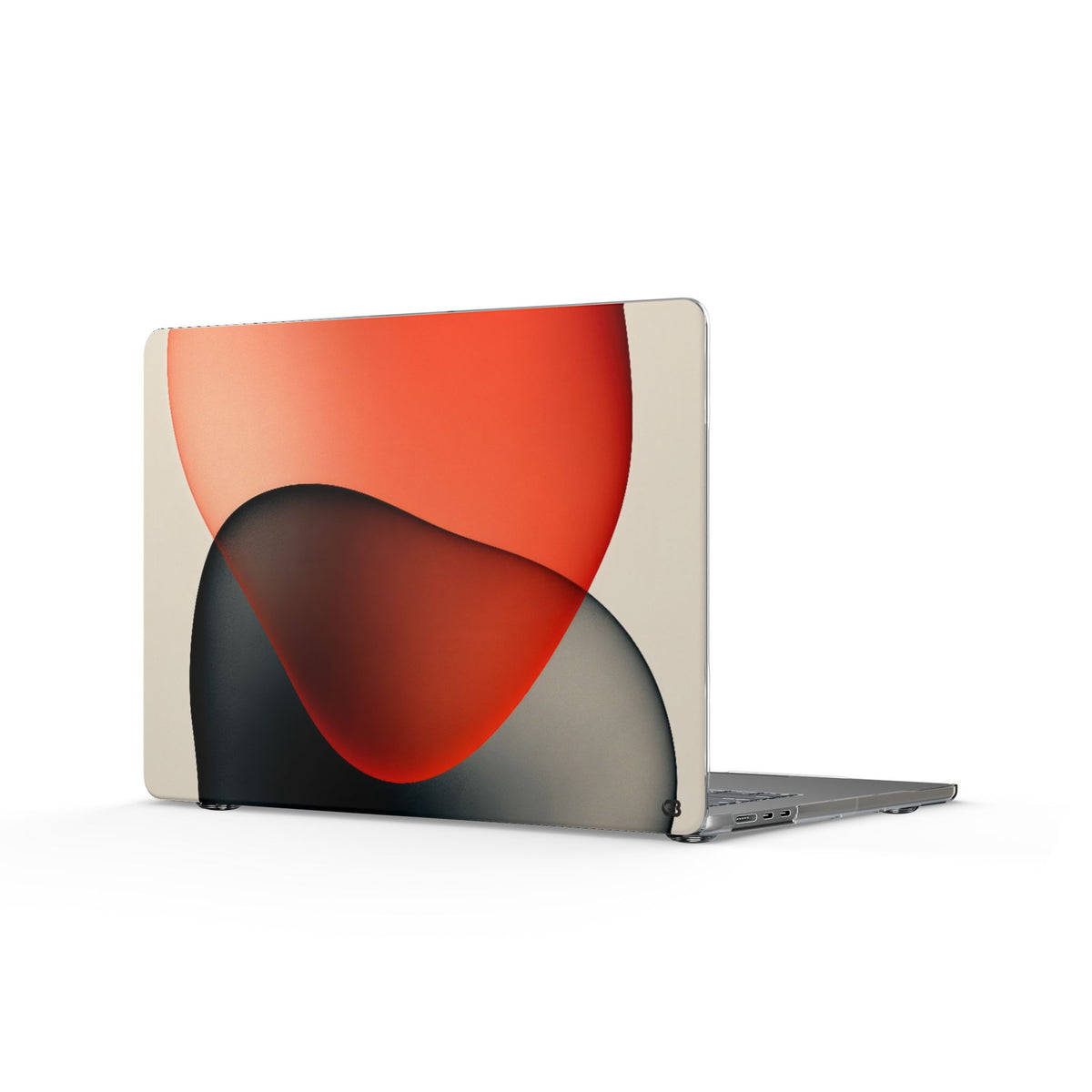 Translucent Crimson Form · Clear Hard Case for MacBook · Red