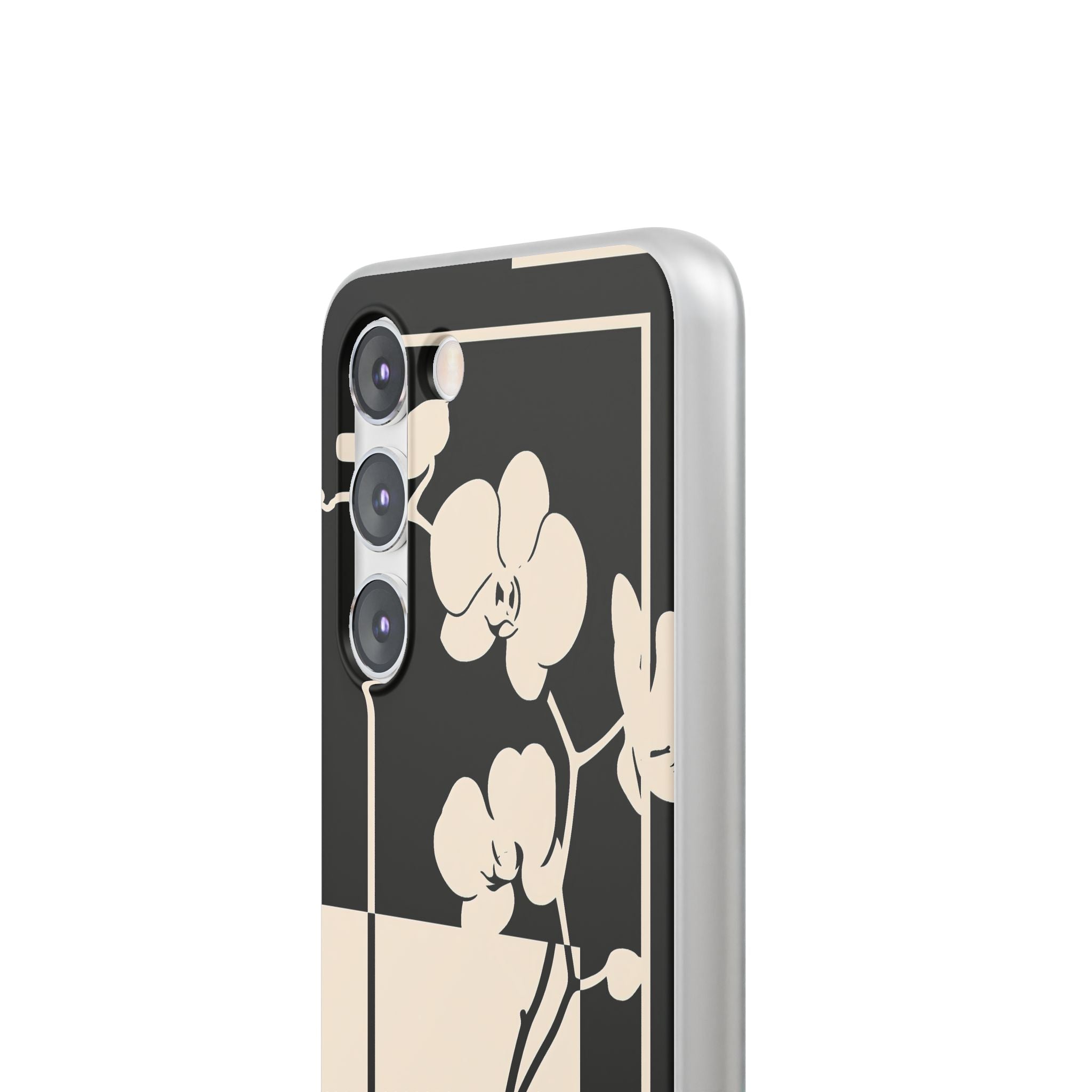 Beige Lite Phone Case for Samsung - Nocturnal Orchid Frame