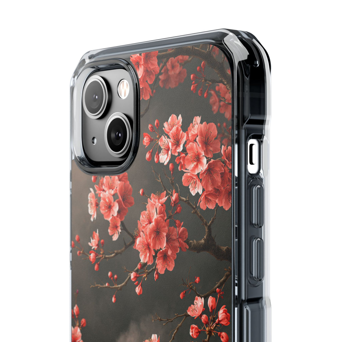 Dark Sakura Nocturne · Clear Impact Magnetic Phone Case for iPhone · Black