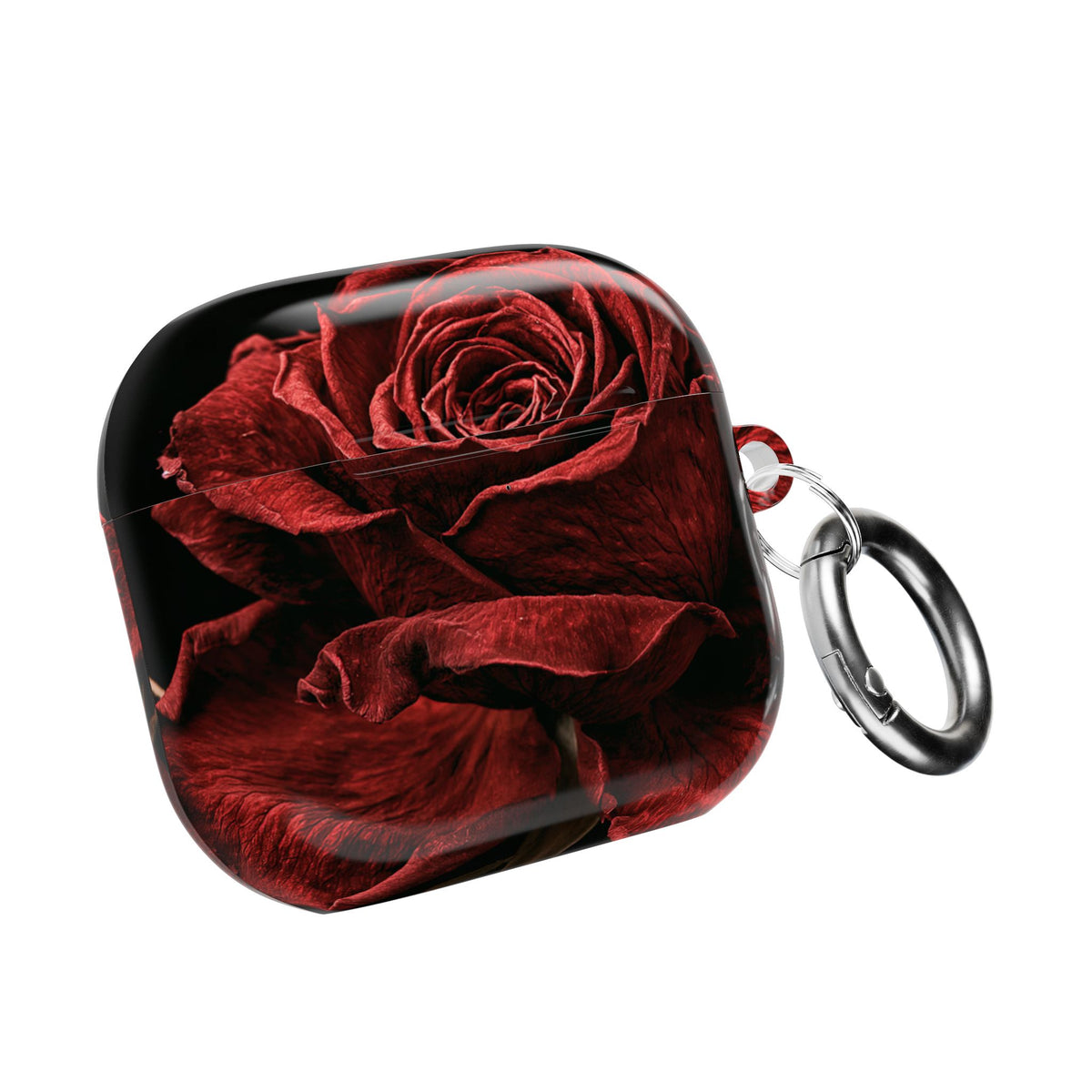 Crimson Noir Rose · Hard Case for AirPods & AirPods Pro · Black