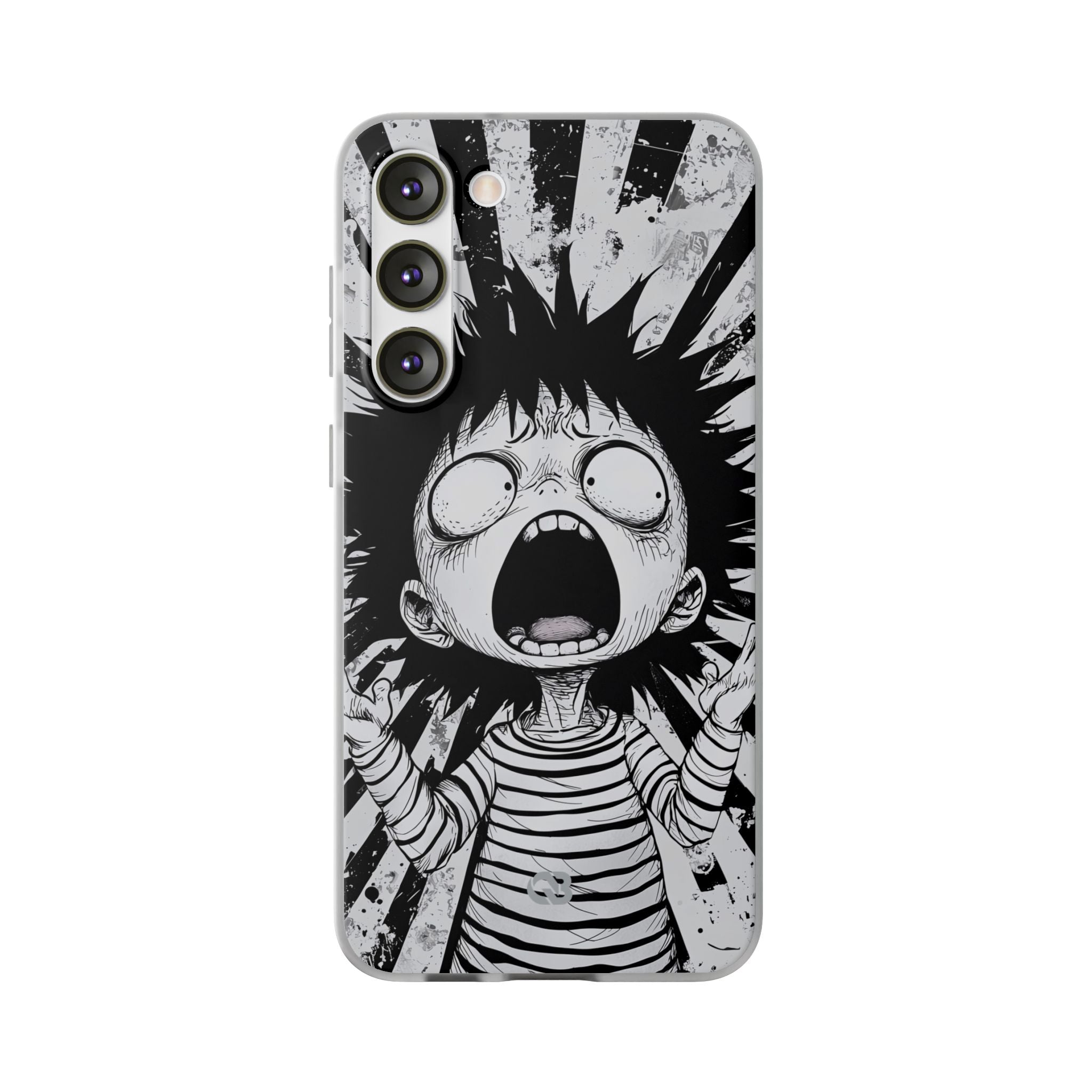 Chaotic Monochrome Scream · Soft Telefoncover for Samsung