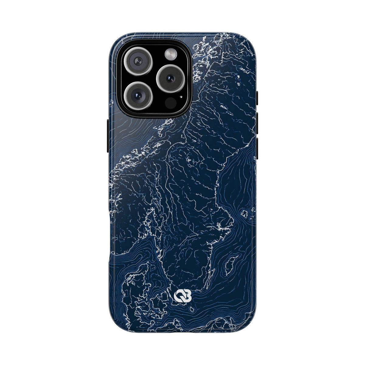 Nordic Contour Chart · Tough Phone Case for iPhone · Blue