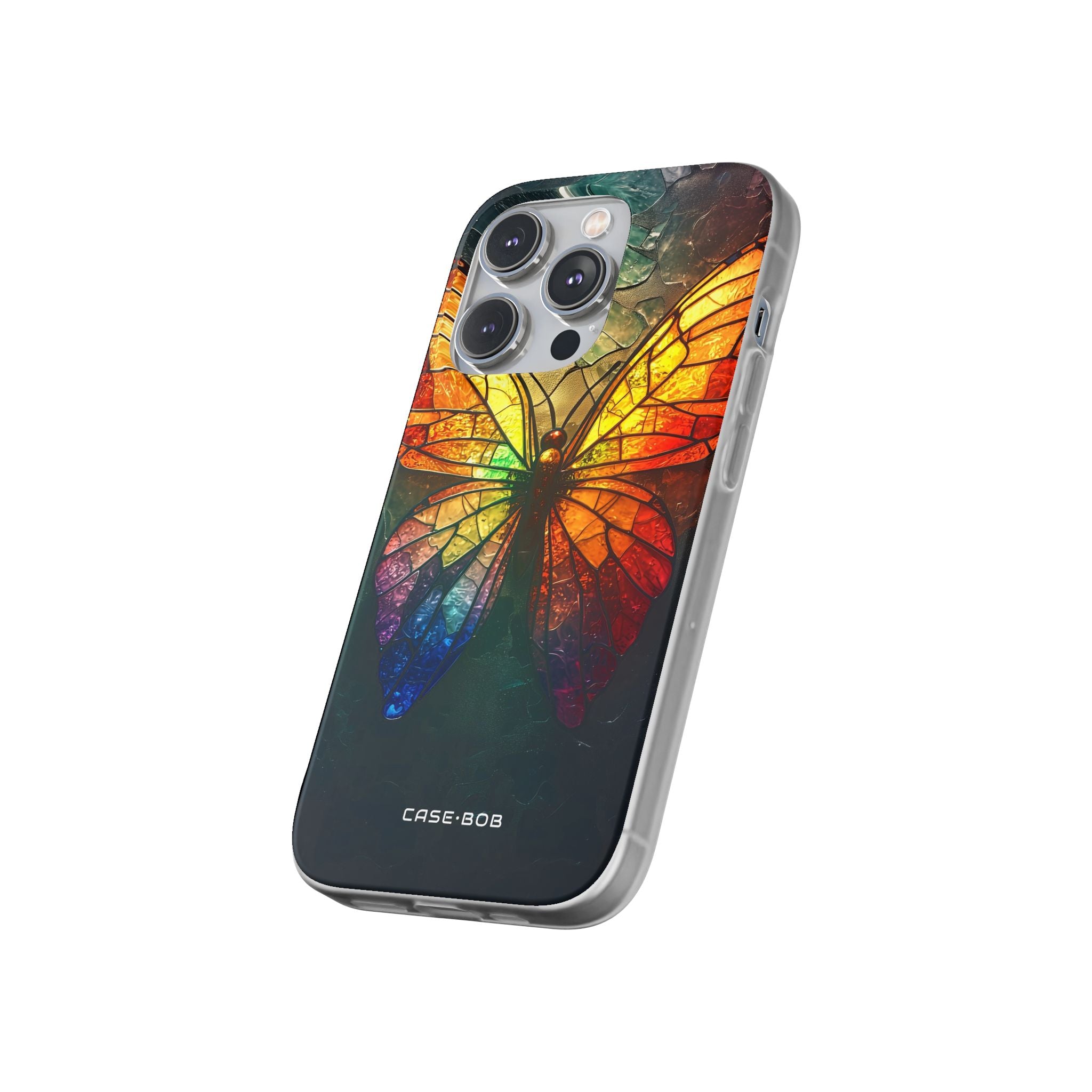 Stained Glass Butterfly iPhone 14 Pro Case - Soft