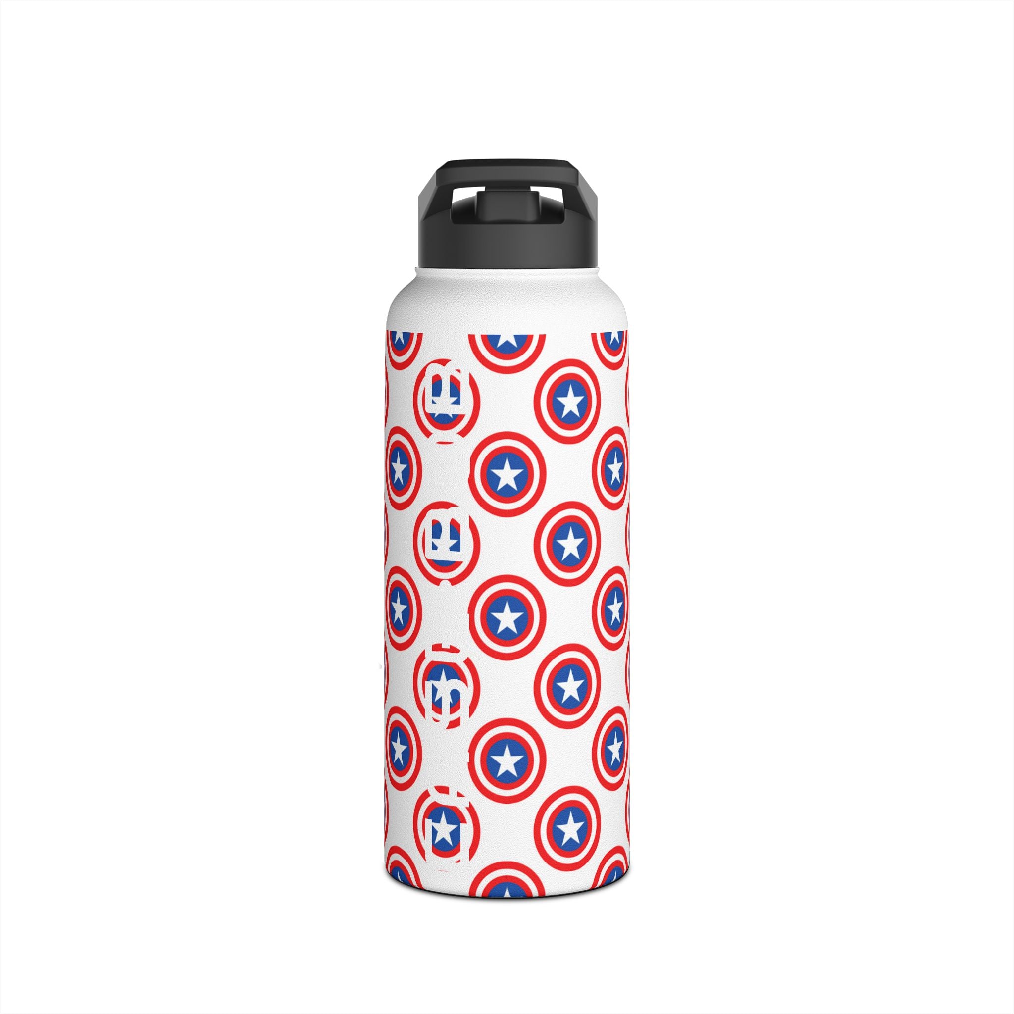 Star Shield Pattern - Stainless Steel Water Bottle