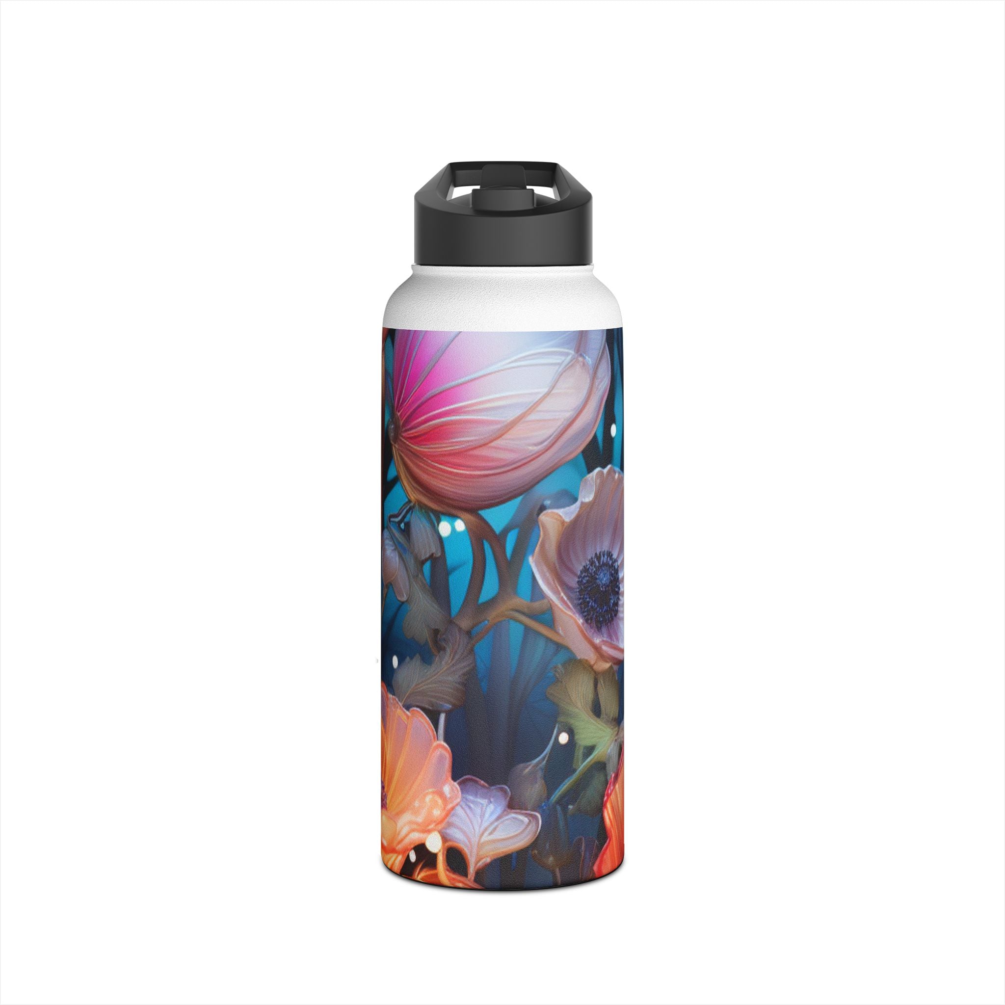 Glowing Petals - Stainless Steel Water Bottle