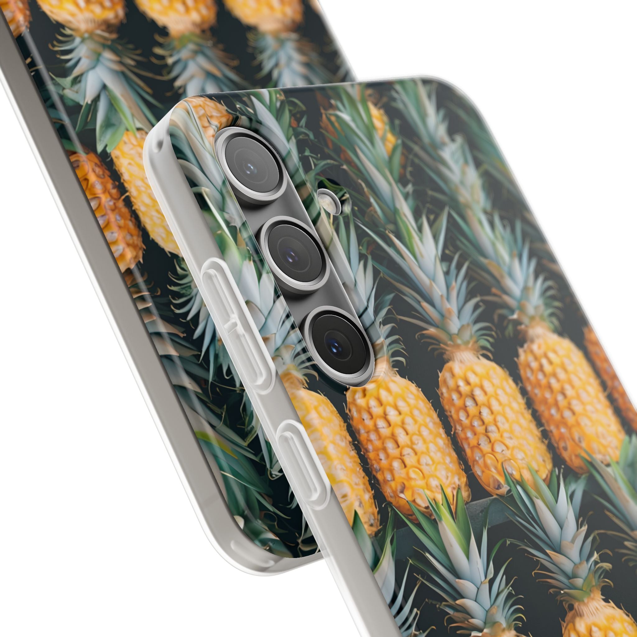 Gilded Pineapple Rows · Soft Phone Case for Samsung