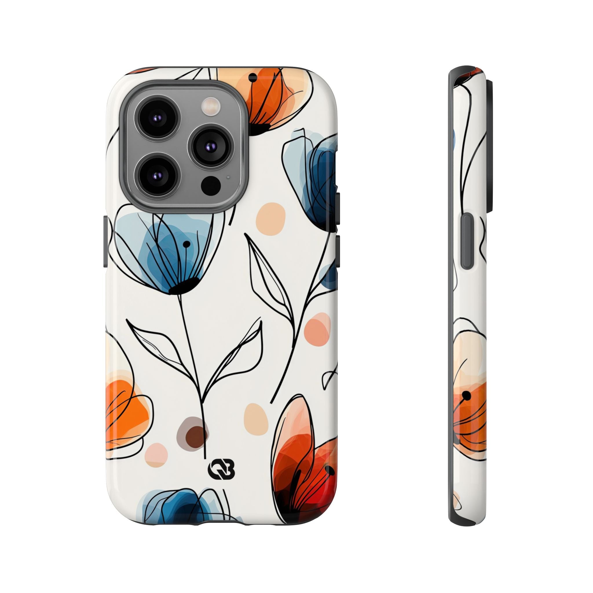 Ink Watercolor Tulips · Tough Phone Case for iPhone