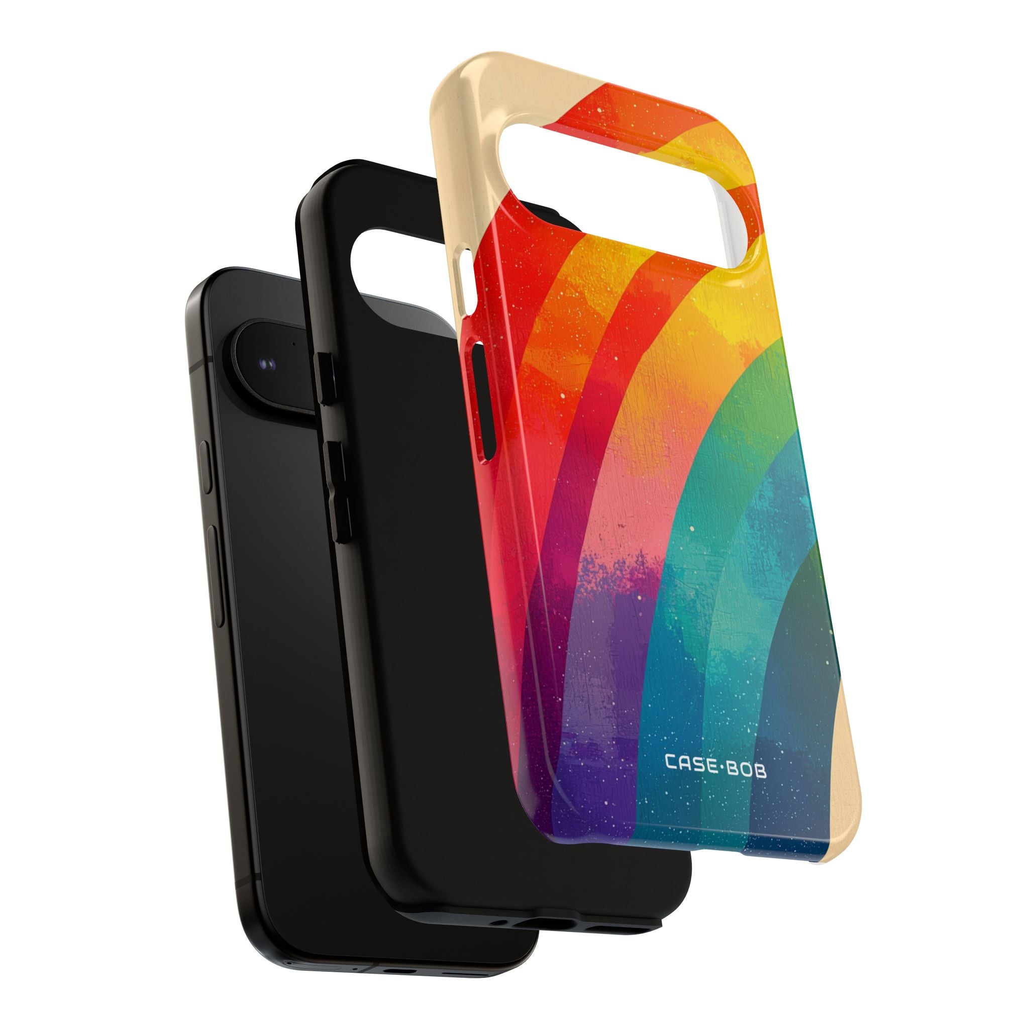 Texturierter Regenbogenbogen Google Pixel 9 Pro Case - Tough