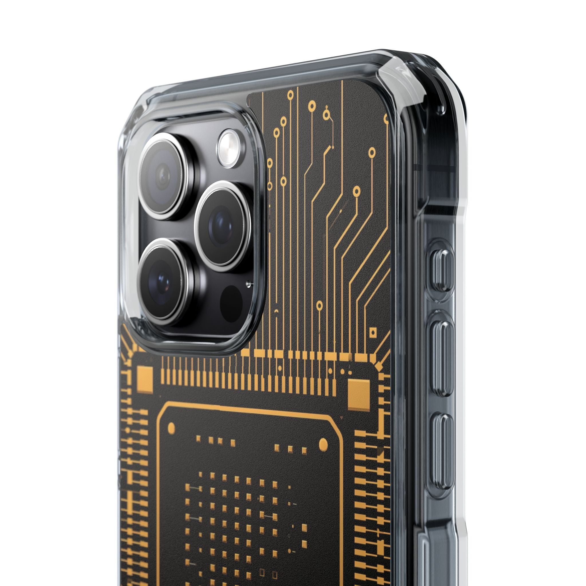 Gold Impact MagSafe Phone Case for iPhone - Cyber Gold Processor