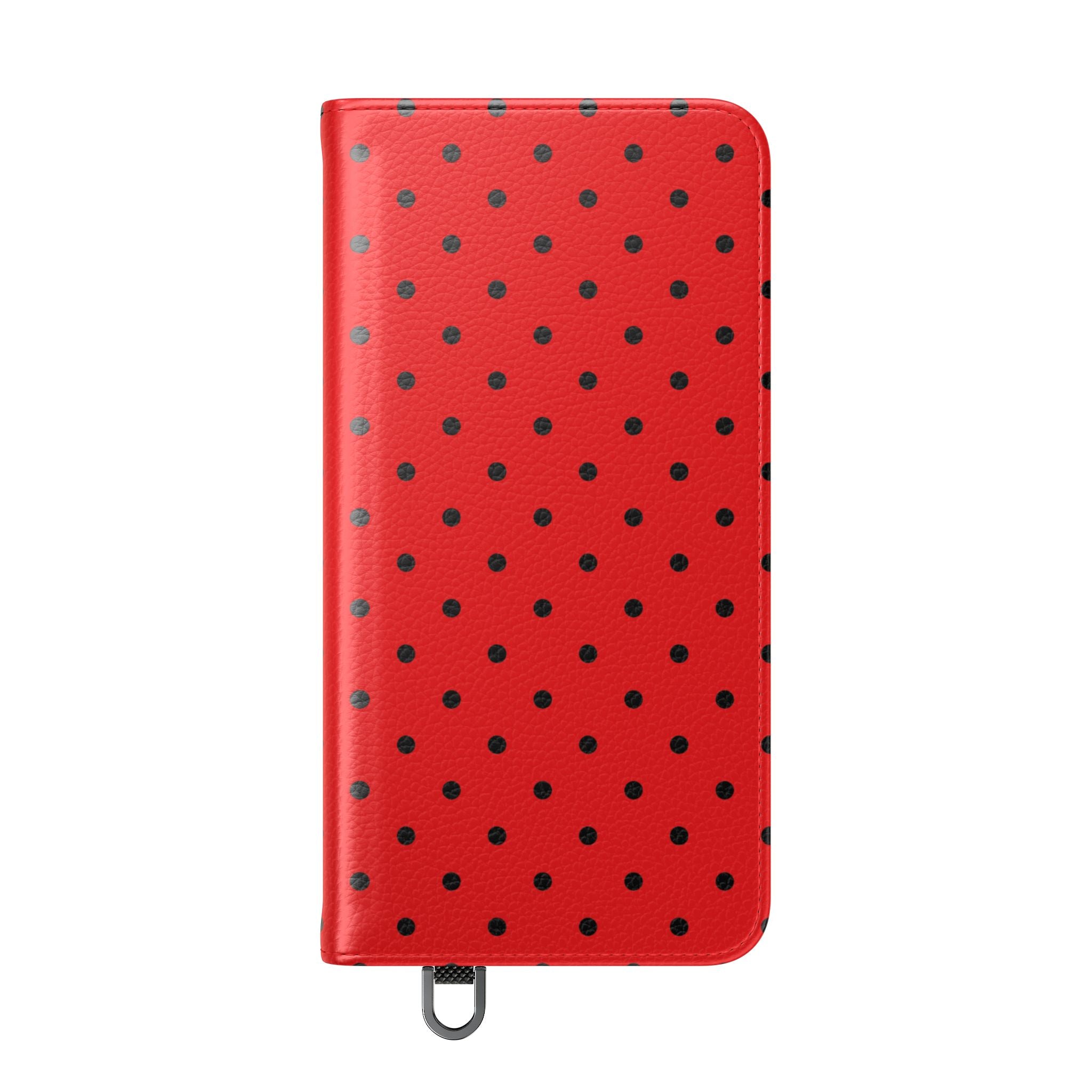 Black Dot Grid - Samsung S25 Case - Wallet