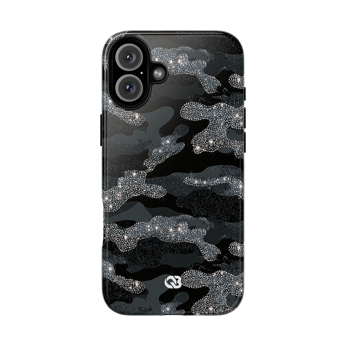Glitter Shadow Camo · Tough Phone Case for iPhone · Black