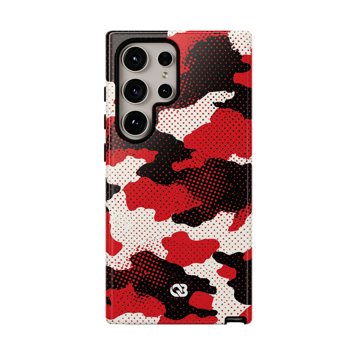 Crimson Halftone Camo · Tough Phone Case for Samsung · Red