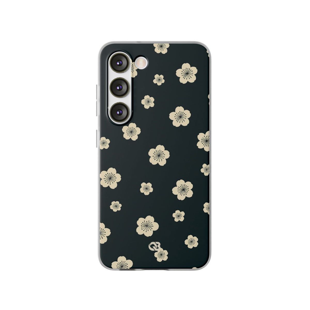 Teal Lite Phone Case for Samsung - Obsidian Cream Petals