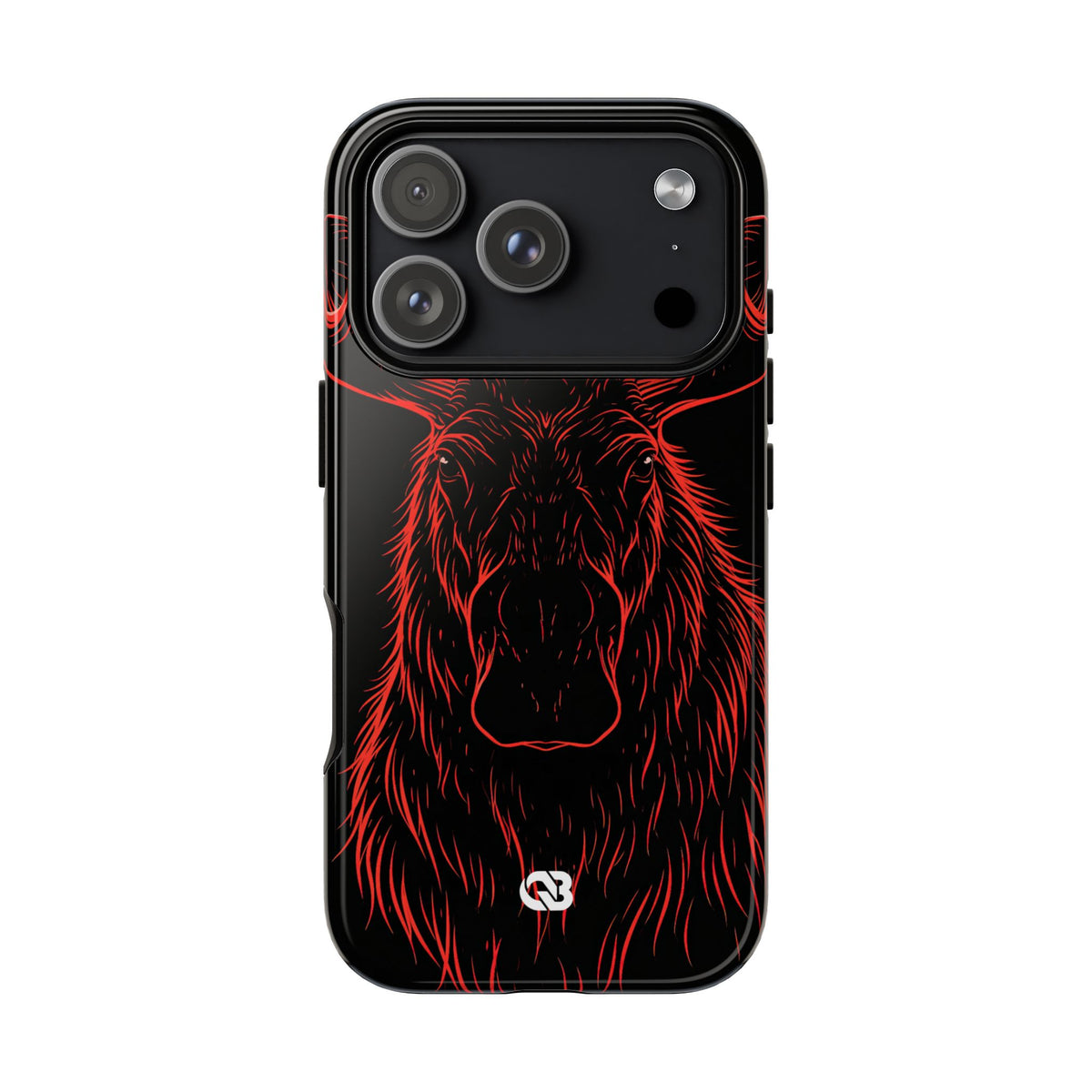 Nordic Moose Contour · Tough Phone Case for iPhone · Red
