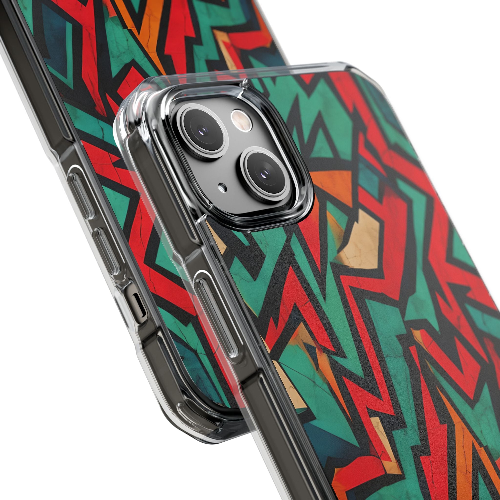 Jagged Teal Static · Impact Phone Case for iPhone · Magsafe