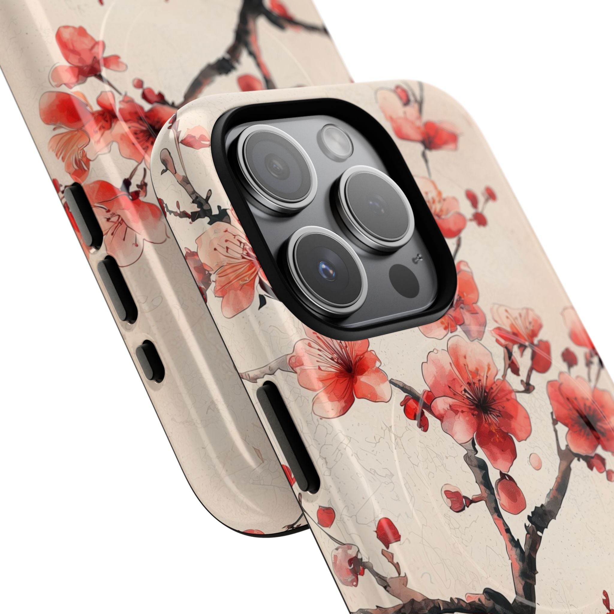 Crimson Silk Flora · Tough+ Custodia per iPhone · Magsafe