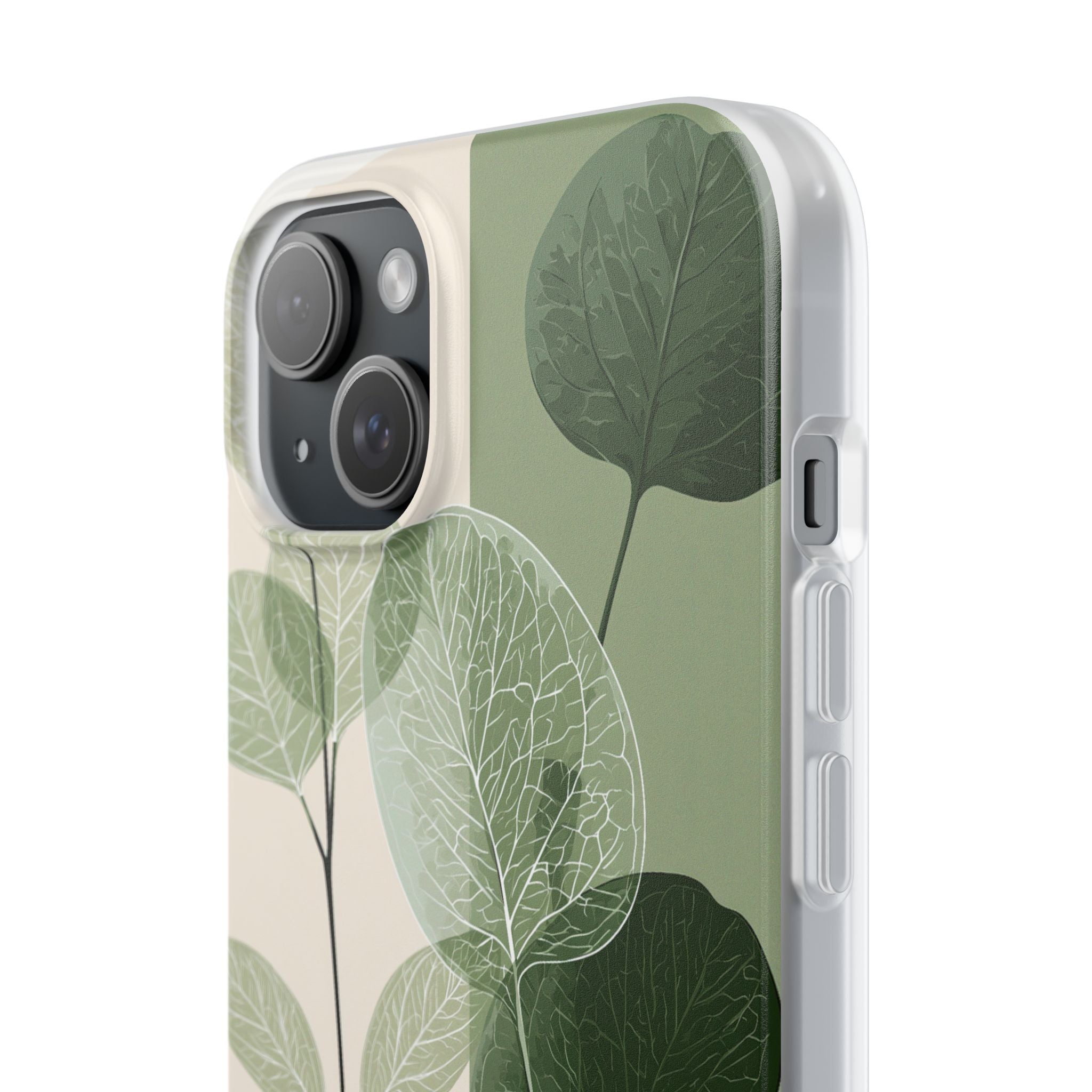 Green Lite Phone Case for iPhone - Sage Leaf Skeletals