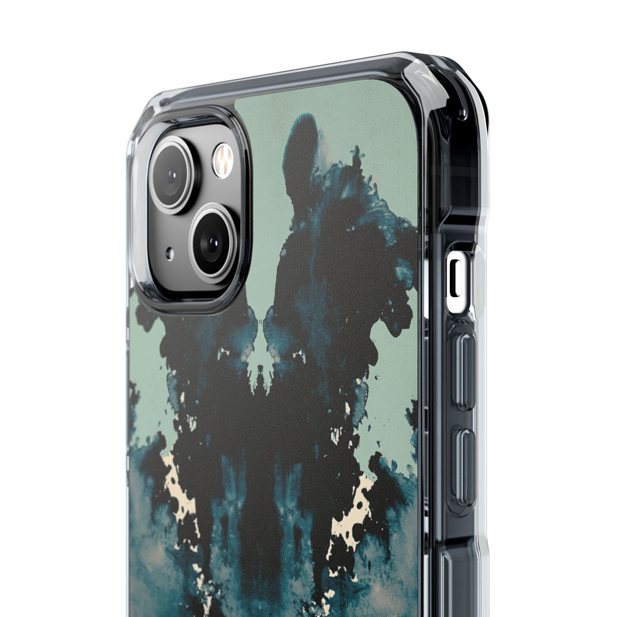 Rorschach Ink Void · Clear Impact Magnetic Phone Case for iPhone · Black