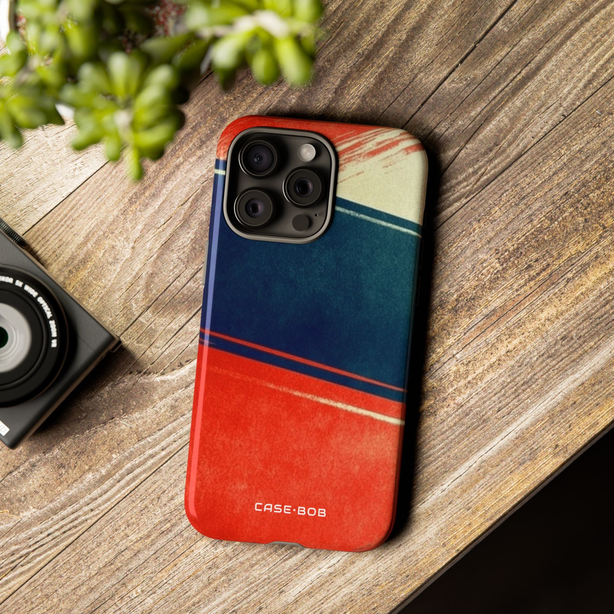 Blue Diagonal Motion iPhone 15 Pro Max Case - Tough