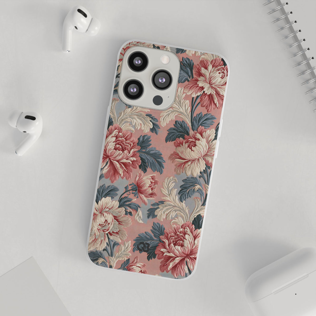 Blush Peony Jacquard · Lite Phone Case for iPhone · Pink
