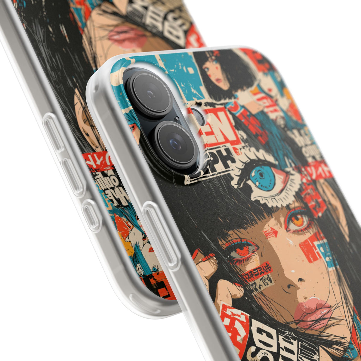 Shibuya Street Collage · Lite Phone Case for iPhone · Red