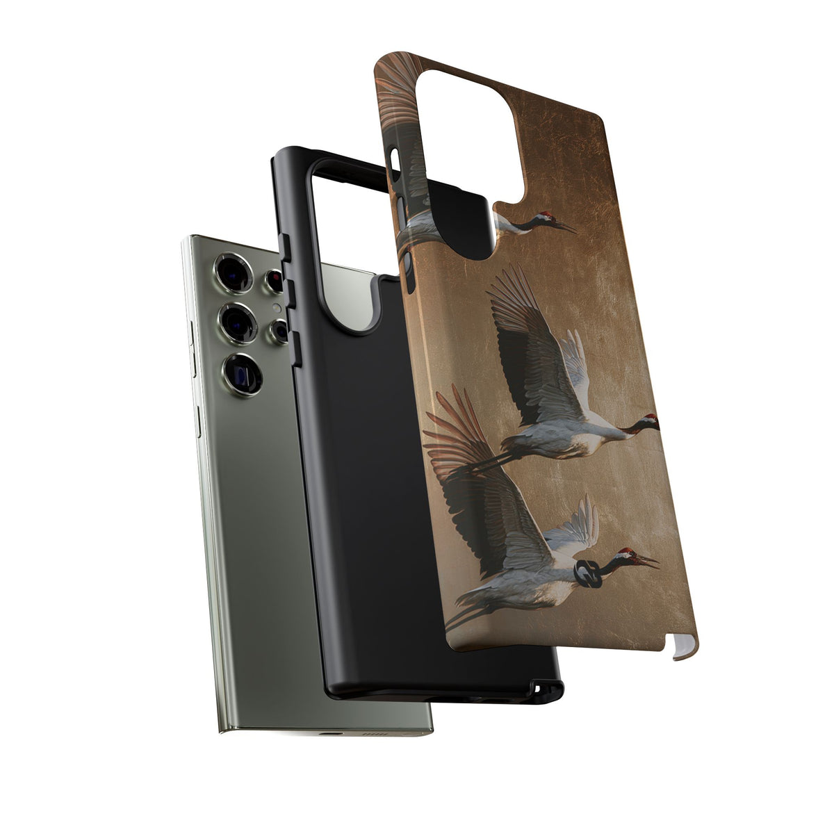 Golden Crane Flight · Tough Phone Case for Samsung · Gold