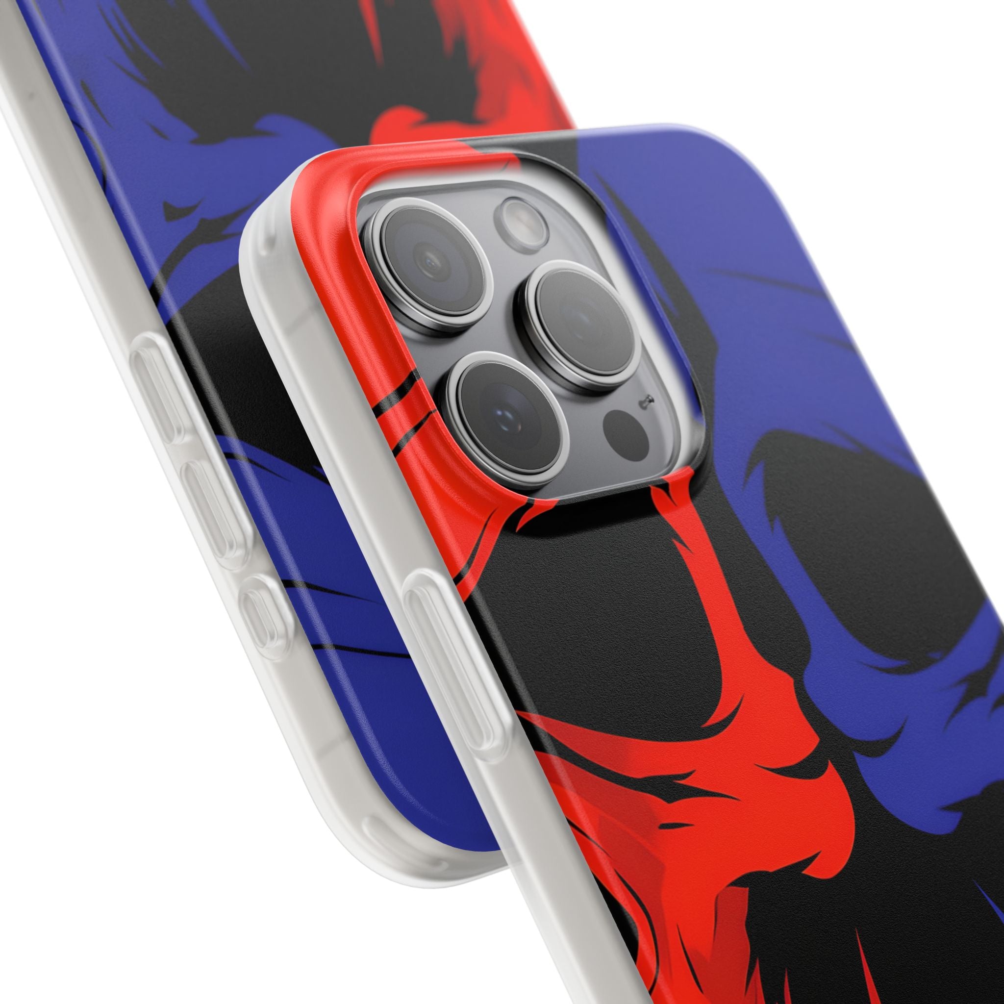 Crimson Cobalt Skulls · Soft Phone Case for iPhone