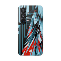 Blue Lite Phone Case for Samsung - Glitch Peak Cyan