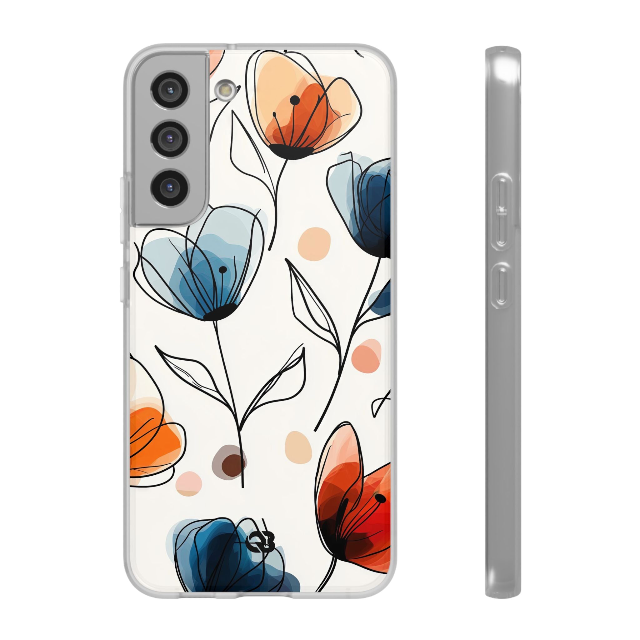 Ink Watercolor Tulips · Soft Custodia per Samsung