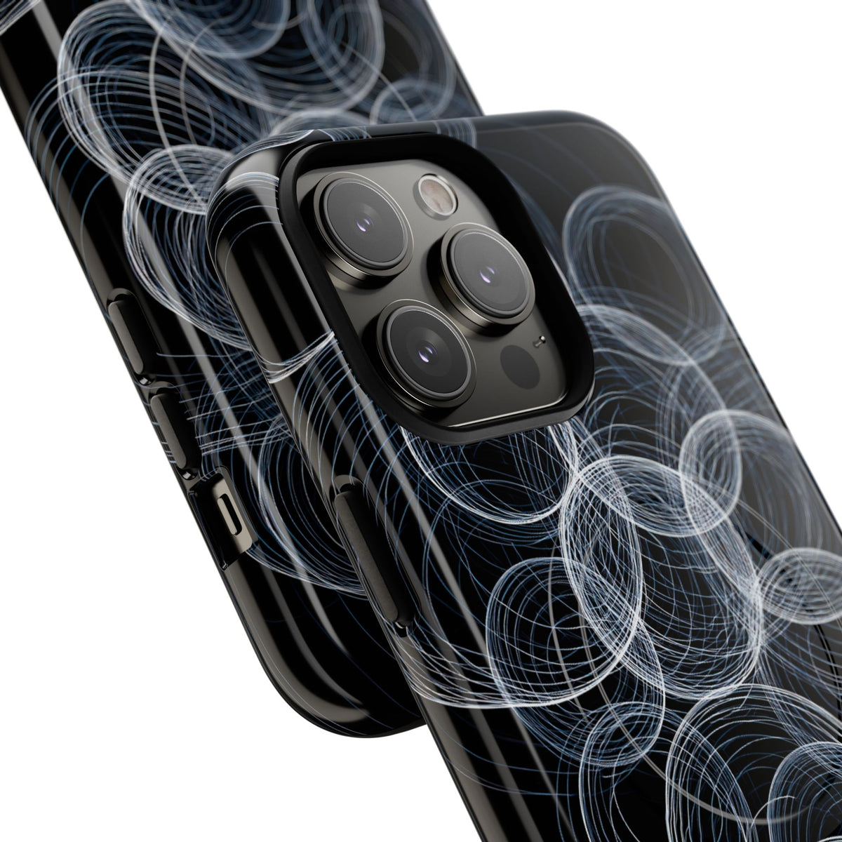 Black Tough 2.0 Magsafe Phone Case for iPhone - Frosted Ring Matrix
