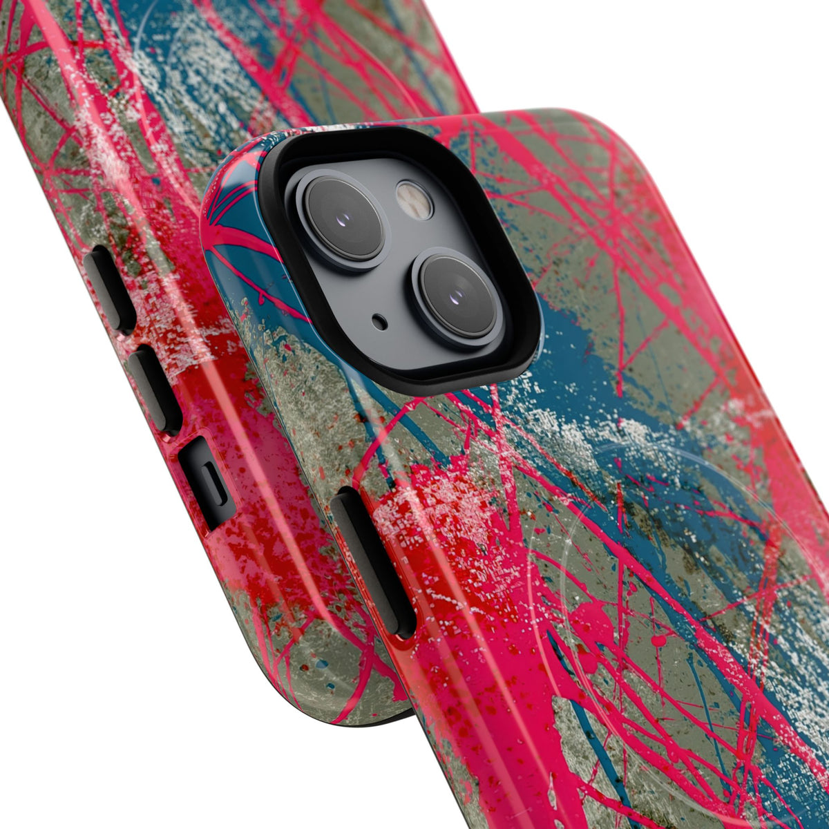 Neon Static Drip · Tough 2.0 Magnetic Phone Case for iPhone · Pink