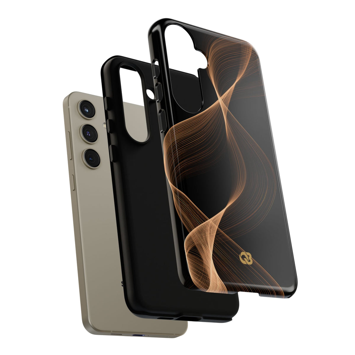 Amber Contour Flow · Tough Phone Case for Samsung · Black