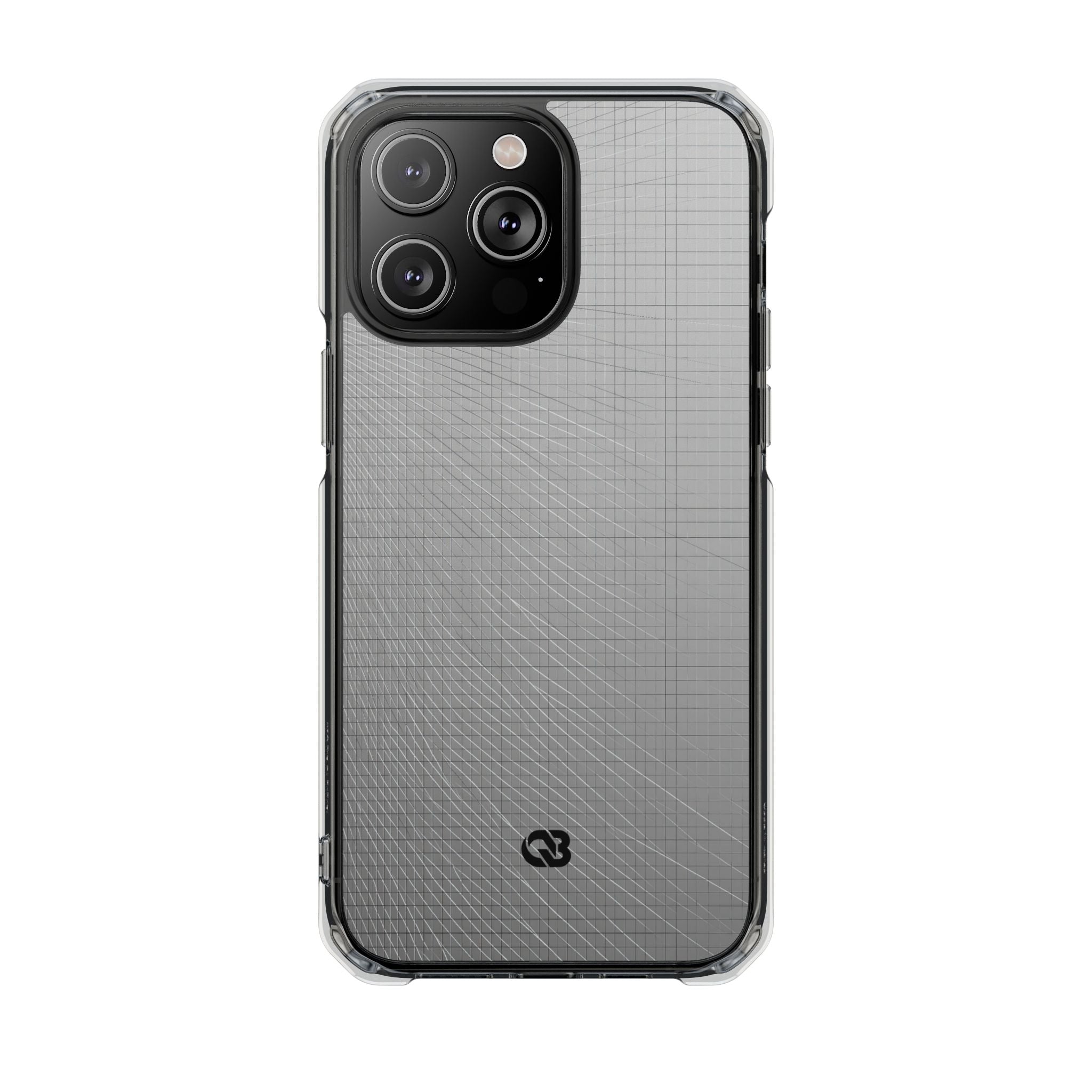 Grey Impact MagSafe Phone Case for iPhone - Chrome Mesh Warp