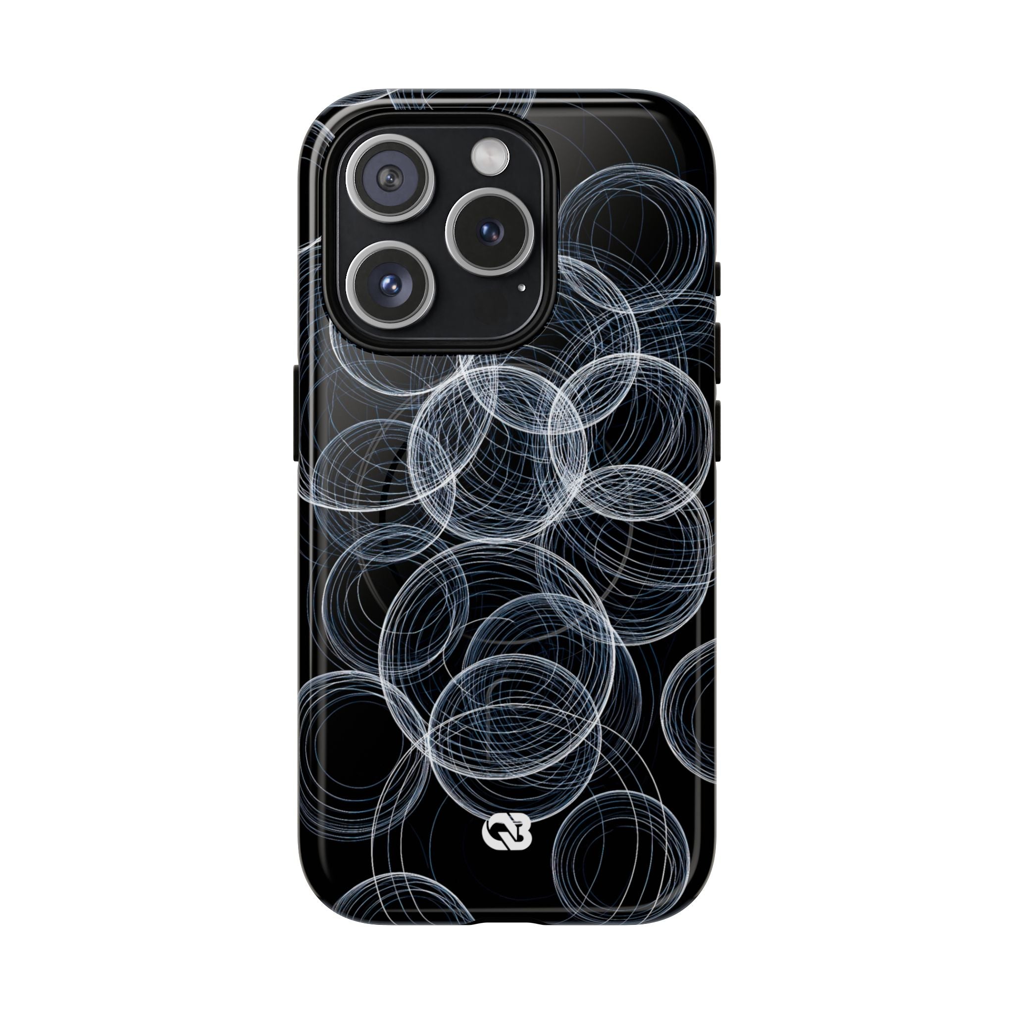 Black Tough 2.0 Magsafe Phone Case for iPhone - Frosted Ring Matrix