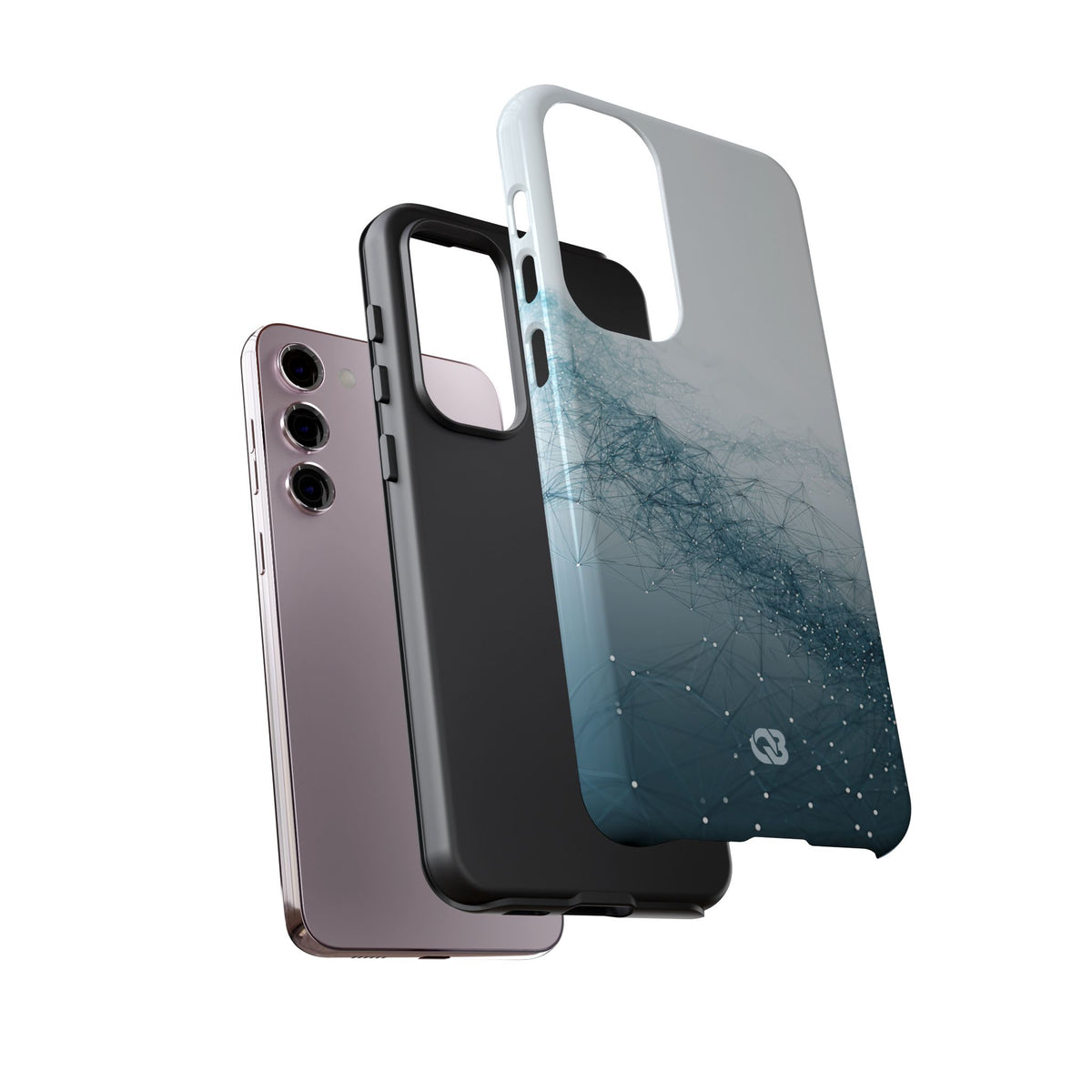 Teal Tough Phone Case for Samsung - Cyan Vector Lattice