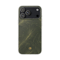 Green Lite Phone Case for iPhone - Dark Olive Plume