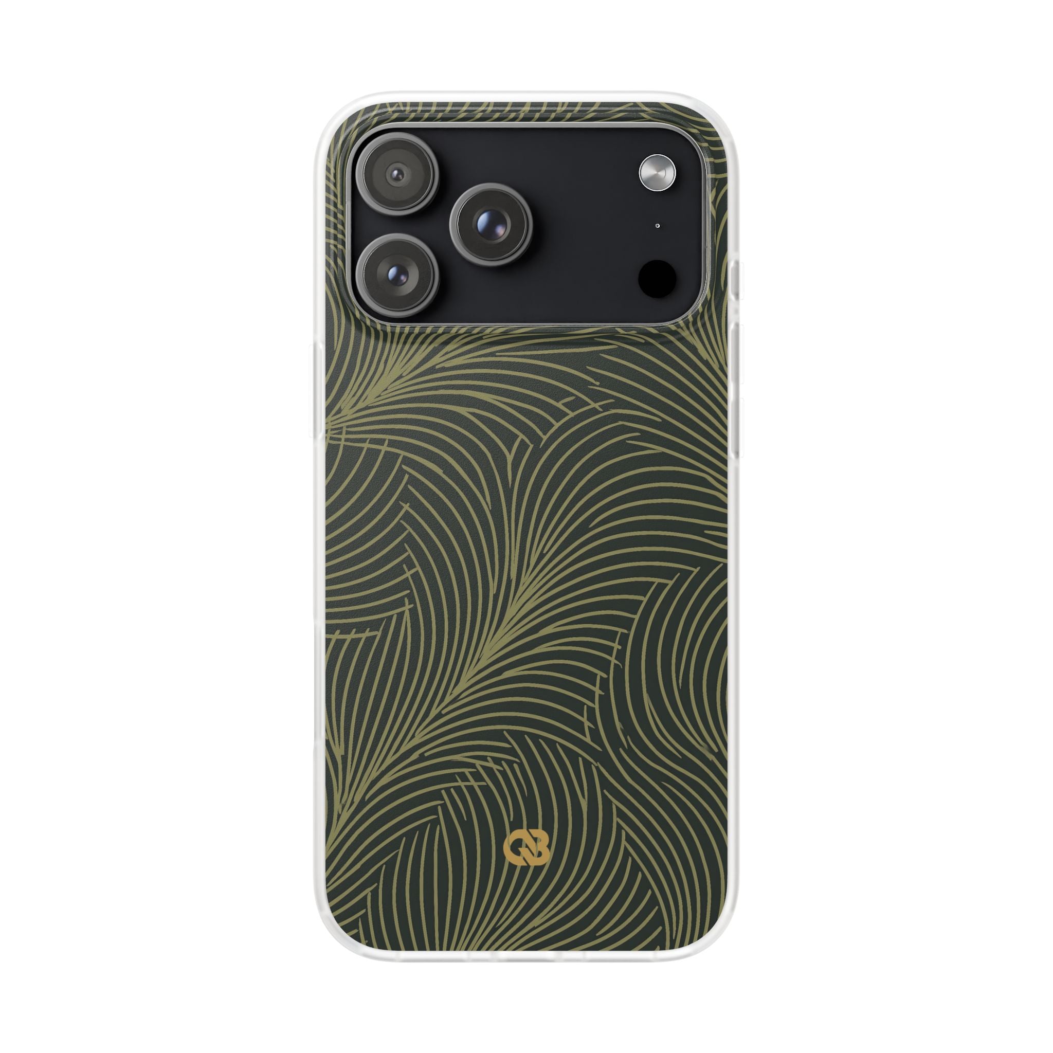 Green Lite Phone Case for iPhone - Dark Olive Plume