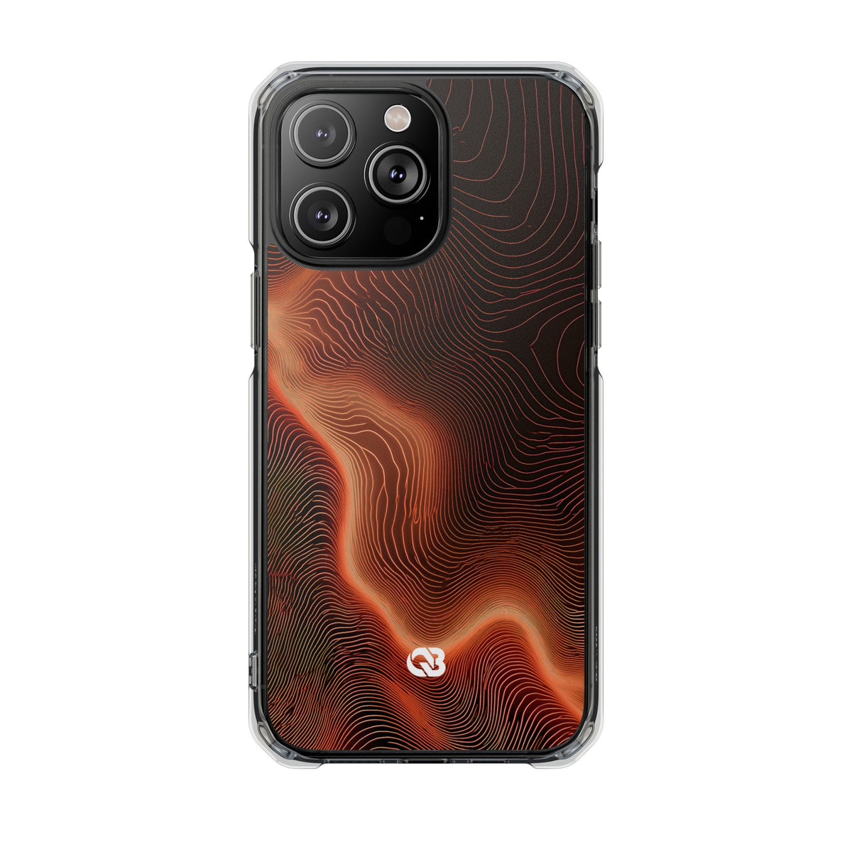 Caldera Ridge · Clear Impact Magnetic Phone Case for iPhone · Orange