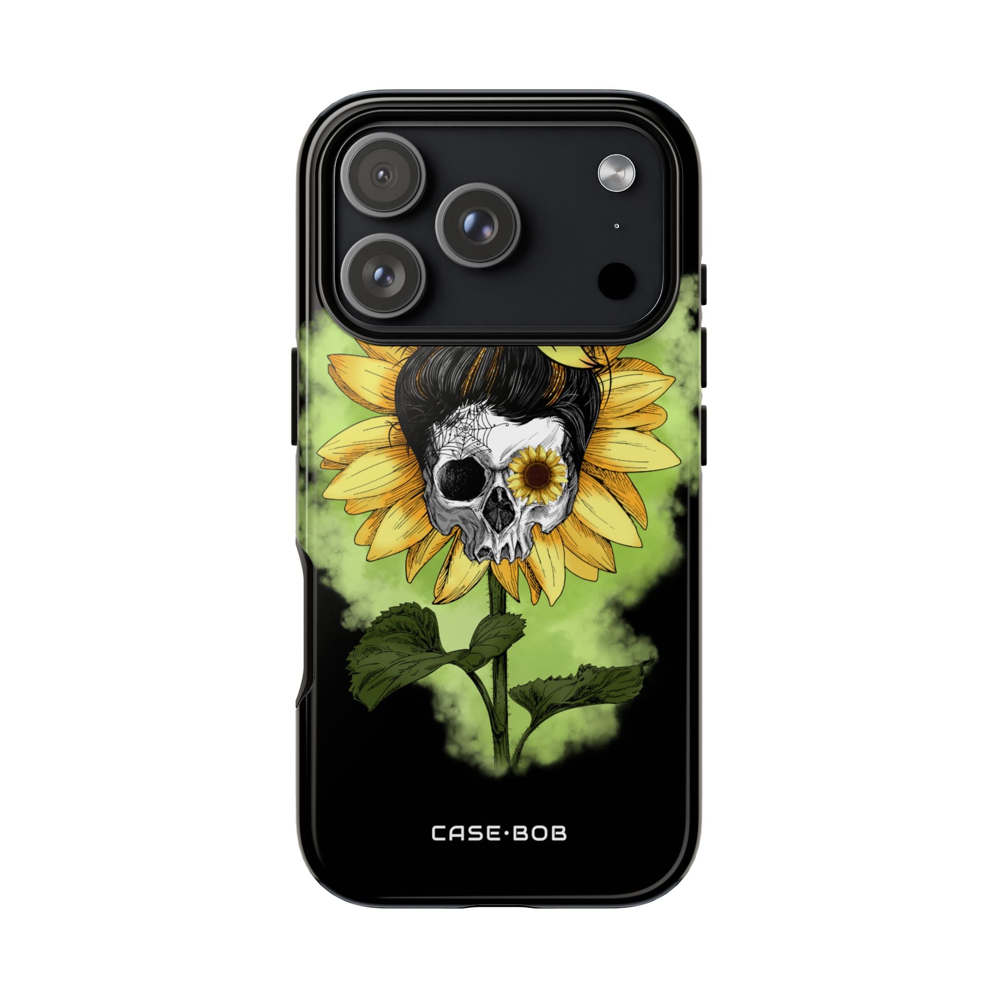 Sunflower Skull iPhone 17 Pro Case - Tough - CASE•BOB