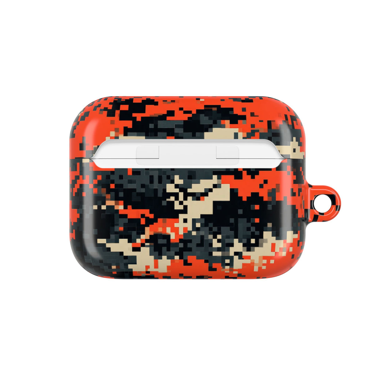 Signal Pixel Camo · Hard Case for AirPods & AirPods Pro · Orange
