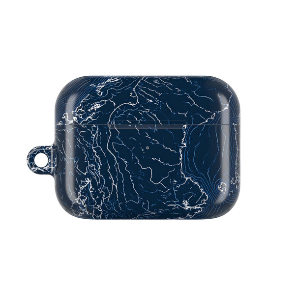 Nordic Contour Chart · Hard Case for AirPods & AirPods Pro · Blue
