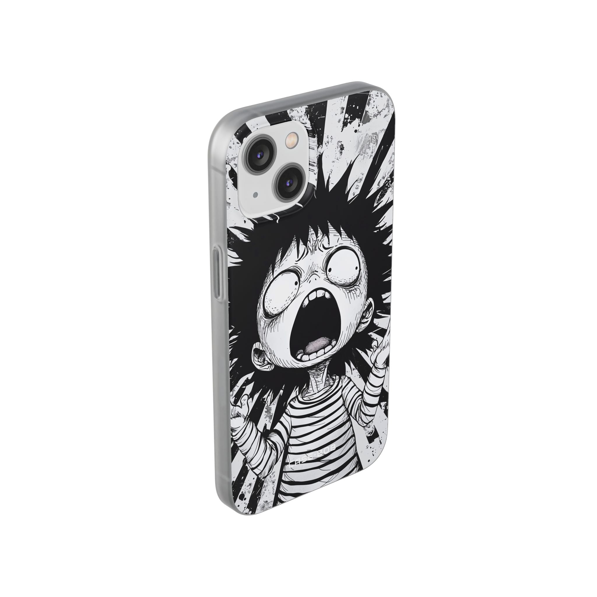 Screaming Stripes iPhone 14 Skal - Mjuk