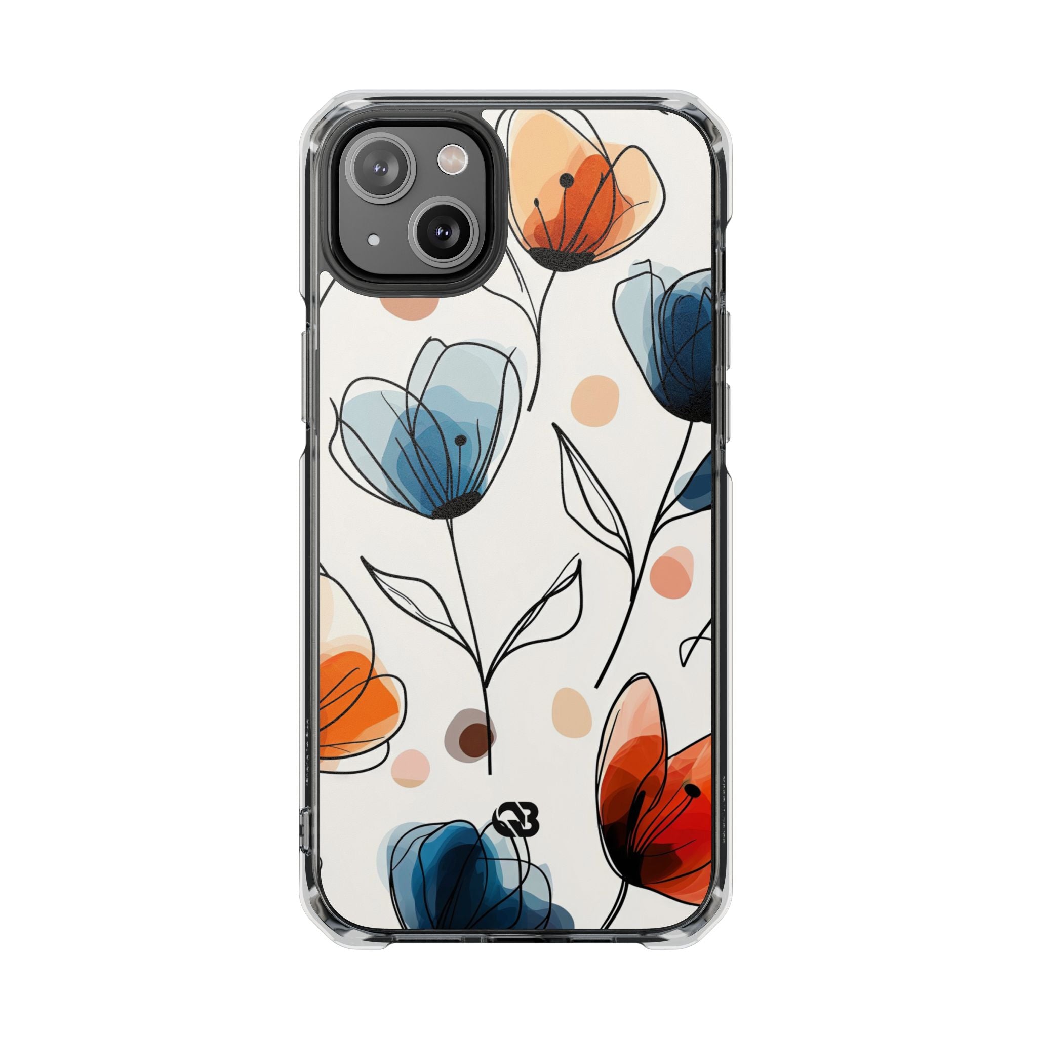 Ink Watercolor Tulips · Impact Hoesje voor iPhone · Magsafe
