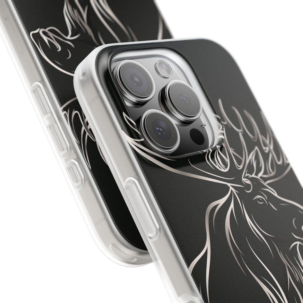 Nordic Moose Contour · Lite Phone Case for iPhone · Black