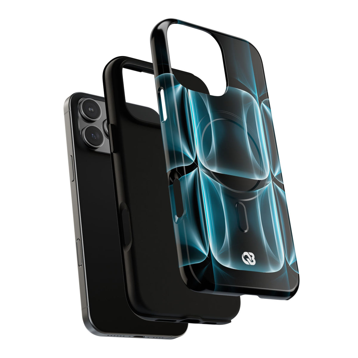 Translucent Cyber Grid · Tough 2.0 Magnetic Phone Case for iPhone · Teal