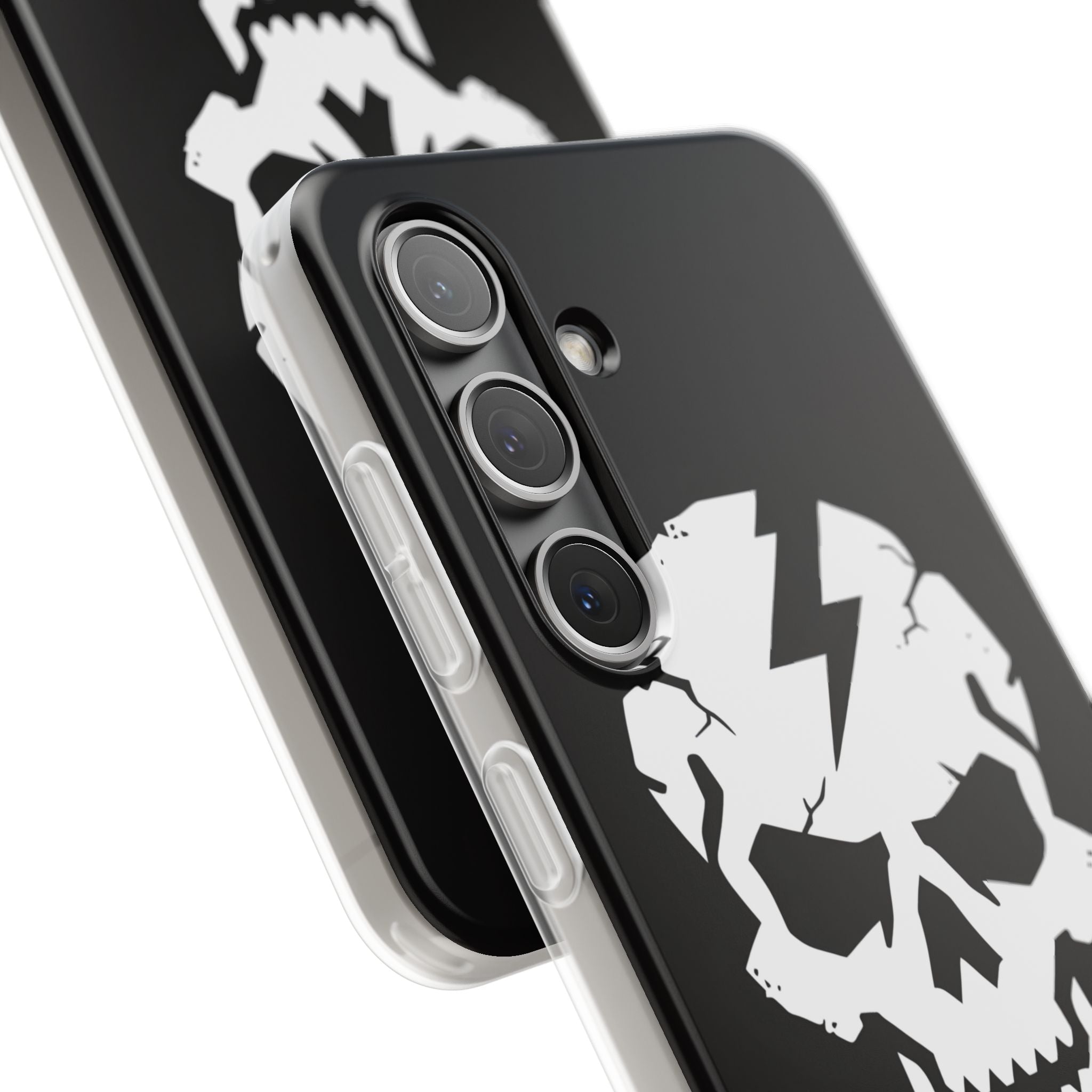 Shattered Bolt Skull · Soft Phone Case for Samsung