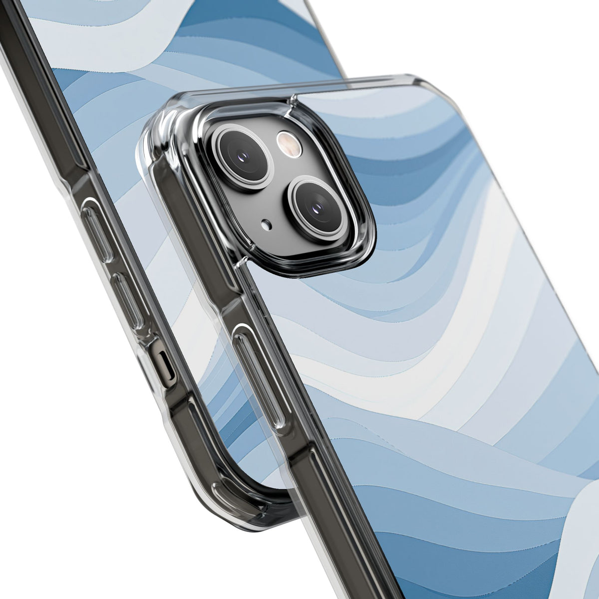 Glacial Contour · Clear Impact Magnetic Phone Case for iPhone · Blue