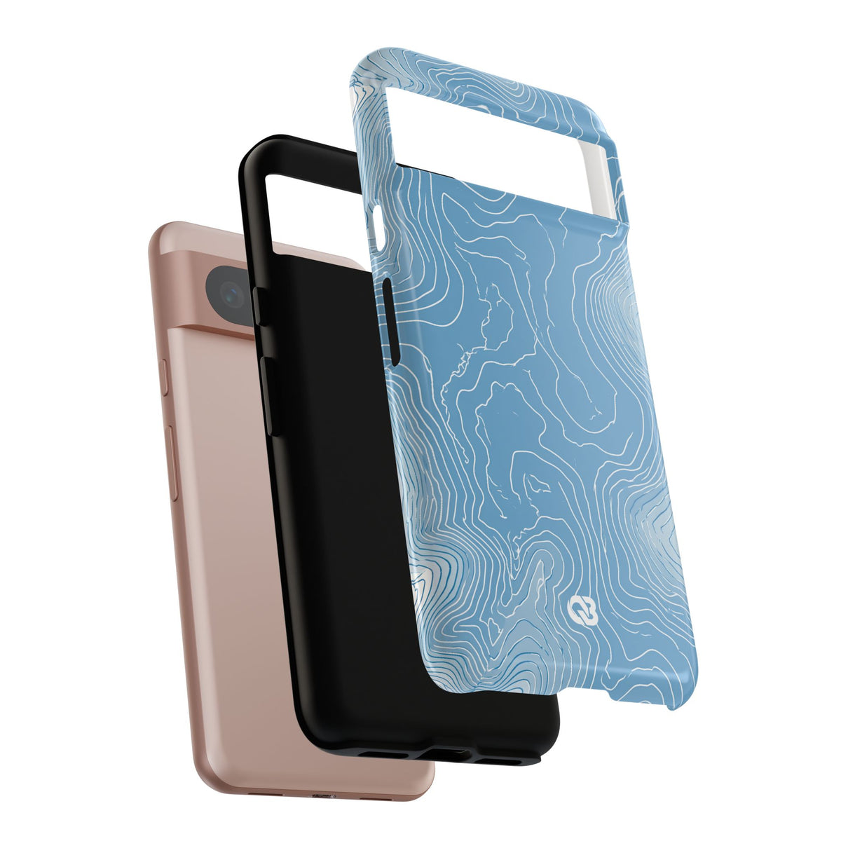 Glacial Basin Topo · Tough Phone Case for Pixel · Blue