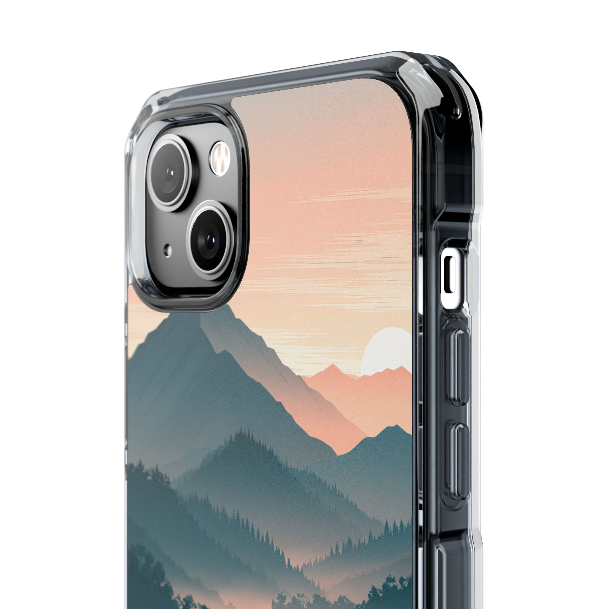 Teal Impact MagSafe Phone Case for iPhone - Alpine Teal Horizon
