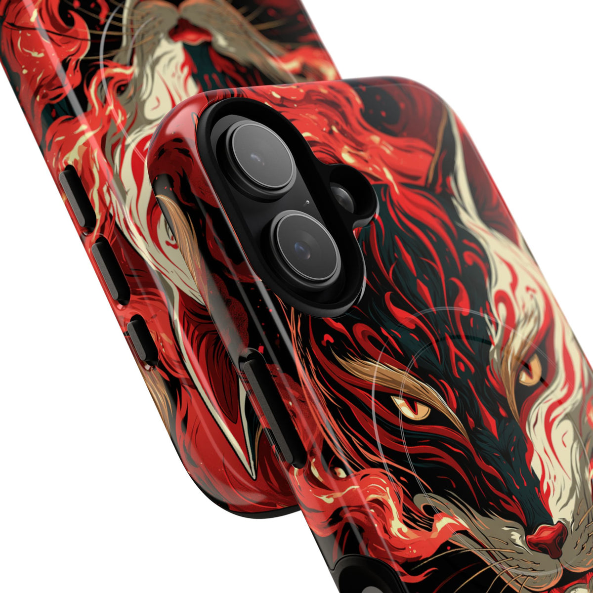 Crimson Kitsune Spirit · Tough 2.0 Magnetic Phone Case for iPhone · Red